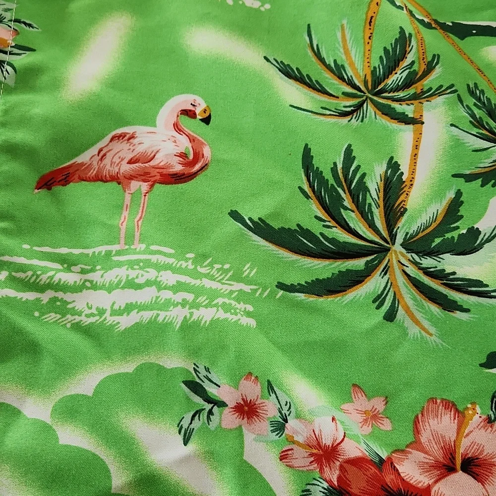 Tropical Green Flamingo Shirt - Picture 4 of 6